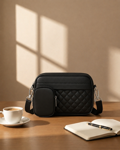 Bag With Coin Pocket Black