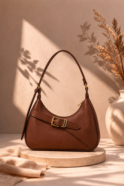 Side Buckle Bag Brown