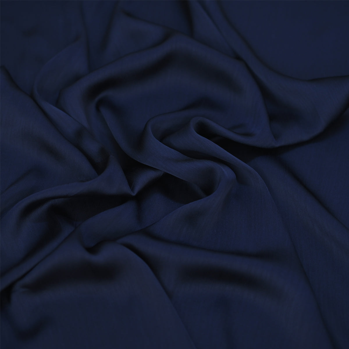 Navy Blue Crinkle Silk