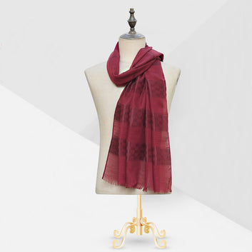 Turkish Lawn Cozy Scarf Maroon