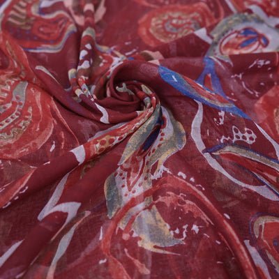 Paisley Maroon-N26