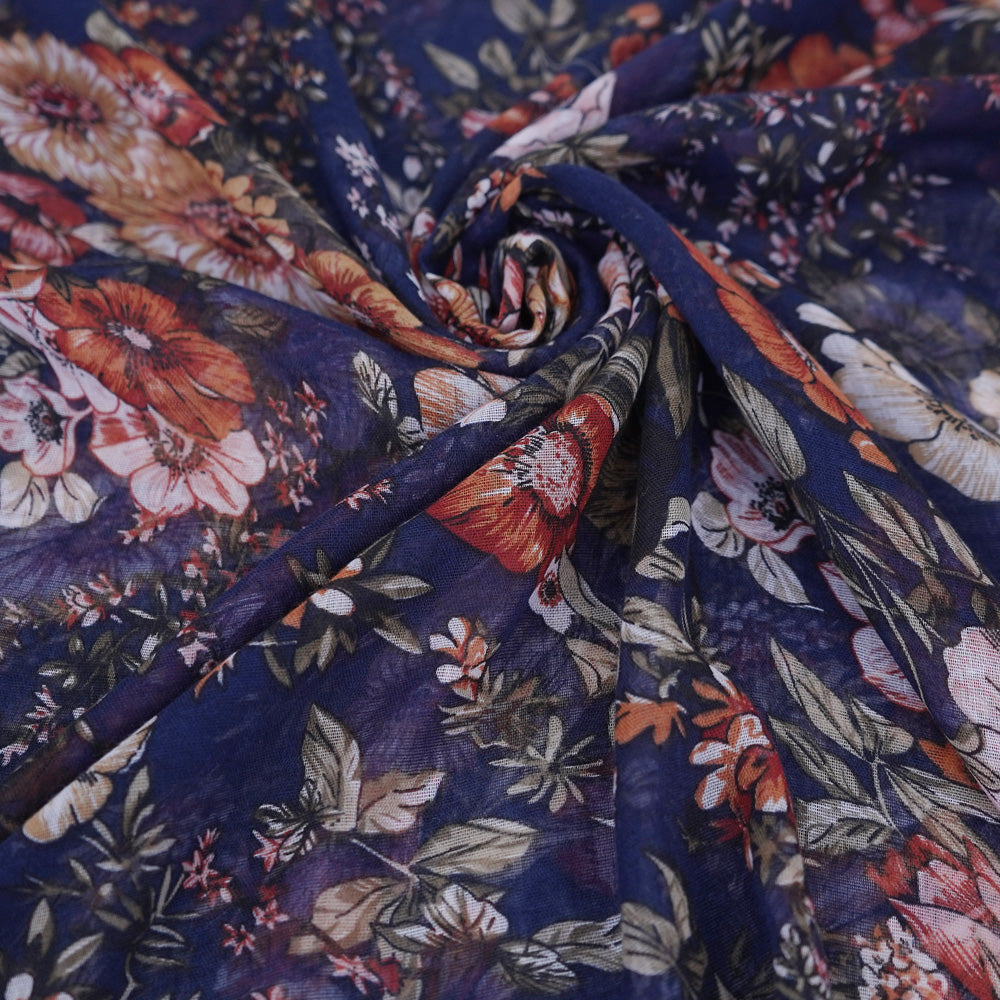 Floral Print Blue-N26