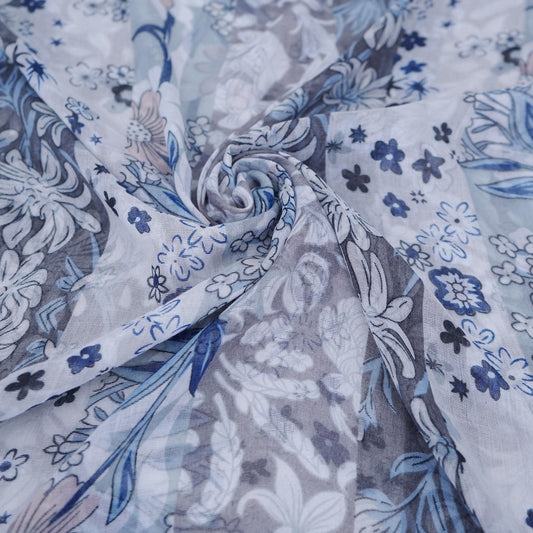 Floral Print Grey-N26