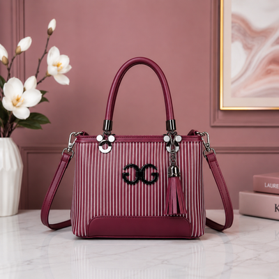 G-G Maroon Stripe handbag-Crossbody bag