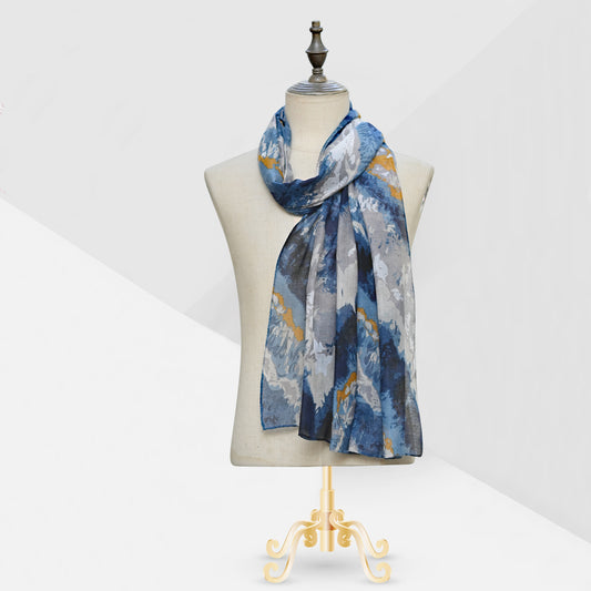 Tie & Dye Blue Print Lawn