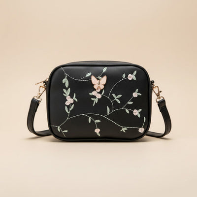 Embroidered Bag Black