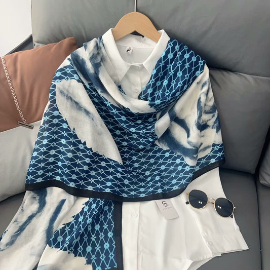 Flower Blue scarf