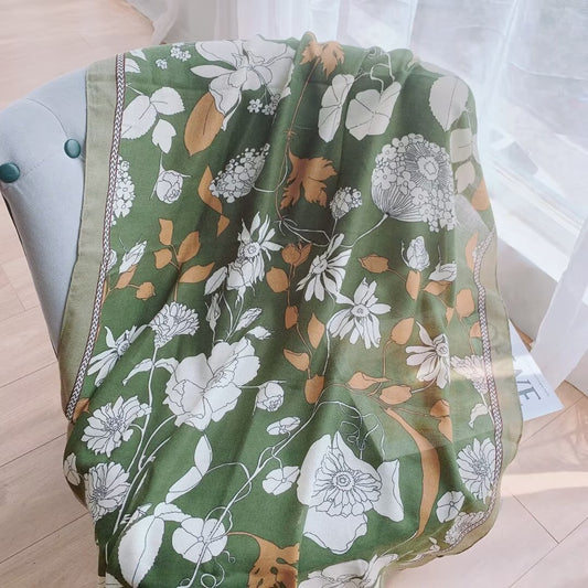 Floral print Green-N1